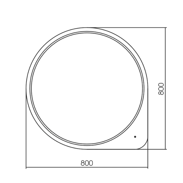 Зеркало Silver Mirrors Richi-ТХ D800 / LED-00003116