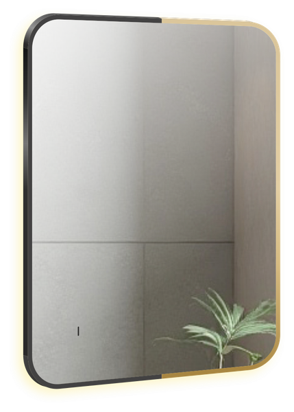 Зеркало Silver Mirrors Contrast Gold/Black-ТХ 60x80 / LED-00003107