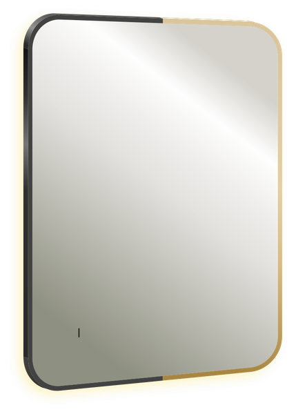 Зеркало Silver Mirrors Contrast Gold/Black-ТХ 60x80 / LED-00003107