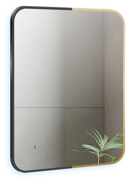 Зеркало Silver Mirrors Contrast Gold/Black-ТХ 60x80 / LED-00003107