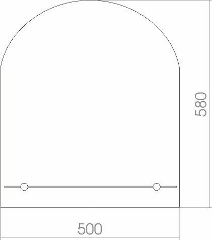 Зеркало Silver Mirrors Арка с полкой 50x58 / 00000006