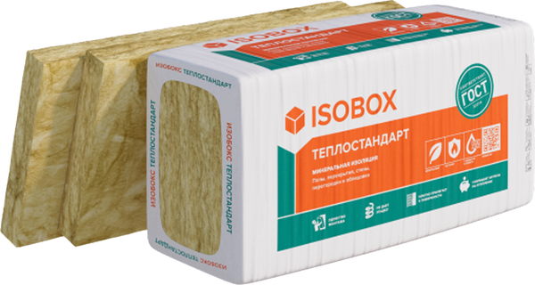 Минеральная вата Isobox 40 P Теплостандарт 1200-610-100 / 122300