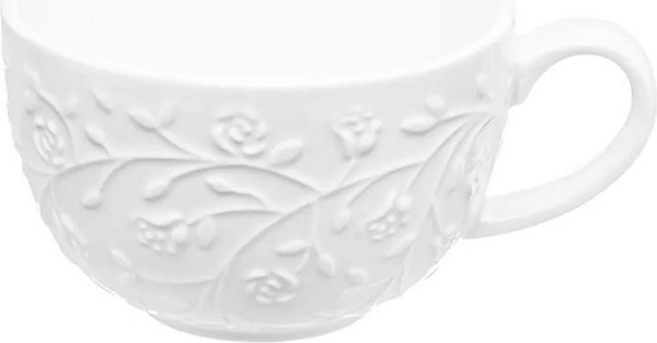 Чашка с блюдцем Elan Gallery Веточки-цветочки / 630058