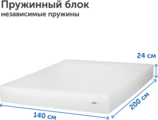 Матрас Ikea Аннеленд Фирм МП 140x200