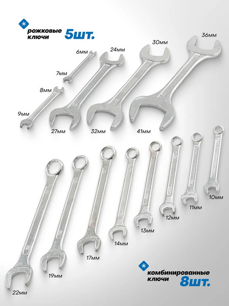 Набор ключей KingTul KT-5198P+2