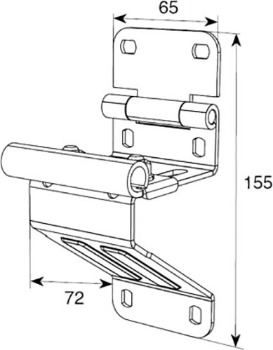 Опора для ворот DoorHan Боковая N25234/RAL9003