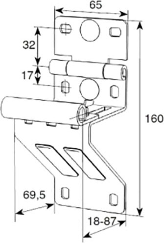 Опора для ворот DoorHan Боковая укороченная
