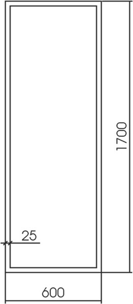 Зеркало Silver Mirrors Опера Блэк 60x170 / ФР-00002513