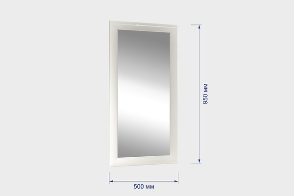 Зеркало Silver Mirrors Глянец белый 50x95 / ФР-00001090
