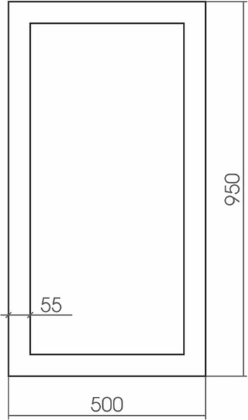 Зеркало Silver Mirrors Глянец белый 50x95 / ФР-00001090