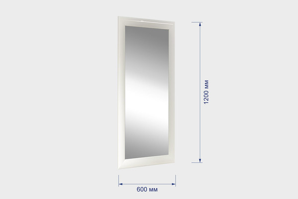 Зеркало Silver Mirrors Глянец белый 60x120 / ФР-00001088