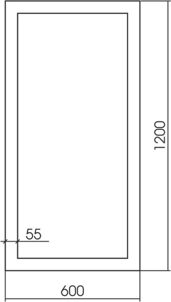 Зеркало Silver Mirrors Глянец белый 60x120 / ФР-00001088