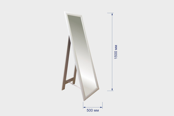 Зеркало Silver Mirrors Глянец белый 50x150 / ФР-00001449