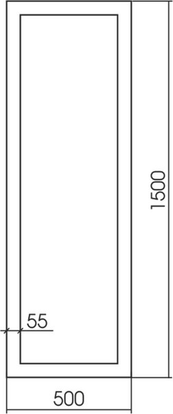 Зеркало Silver Mirrors Глянец белый 50x150 / ФР-00001449