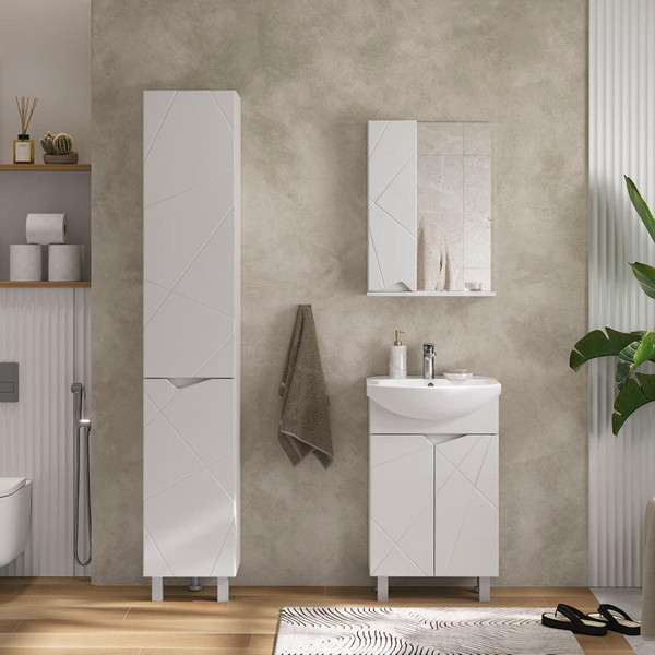 Шкаф с зеркалом для ванной Volna Pronto 50 