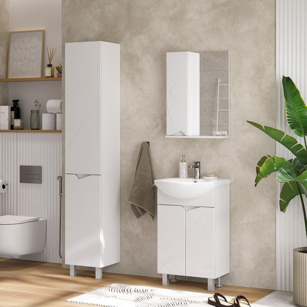 Шкаф с зеркалом для ванной Volna Pronto 50 