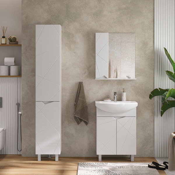 Шкаф с зеркалом для ванной Volna Pronto 60