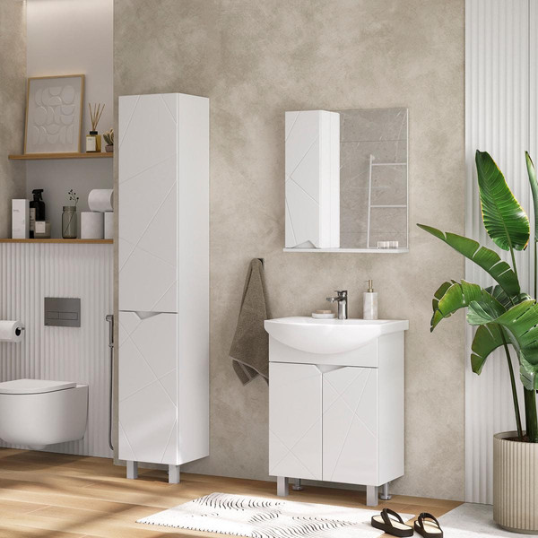 Шкаф с зеркалом для ванной Volna Pronto 60