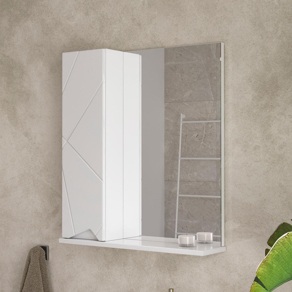 Шкаф с зеркалом для ванной Volna Pronto 60