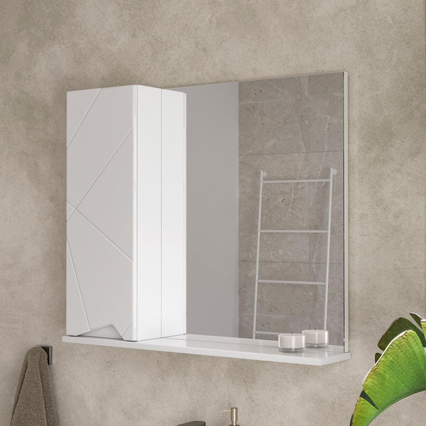 Шкаф с зеркалом для ванной Volna Pronto 80