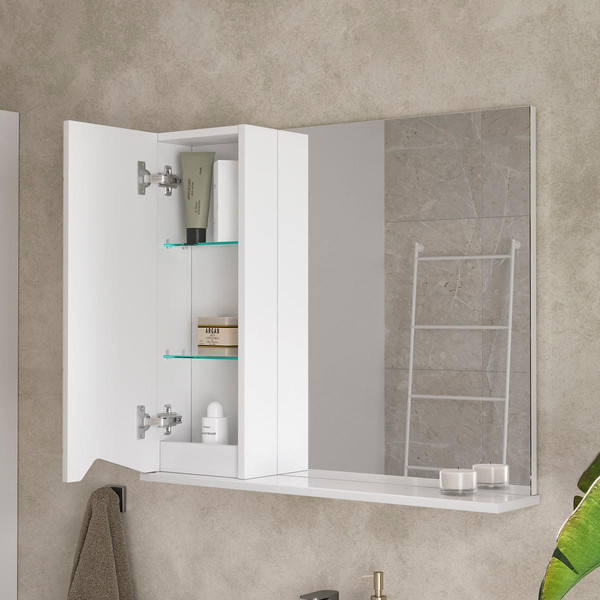 Шкаф с зеркалом для ванной Volna Pronto 80