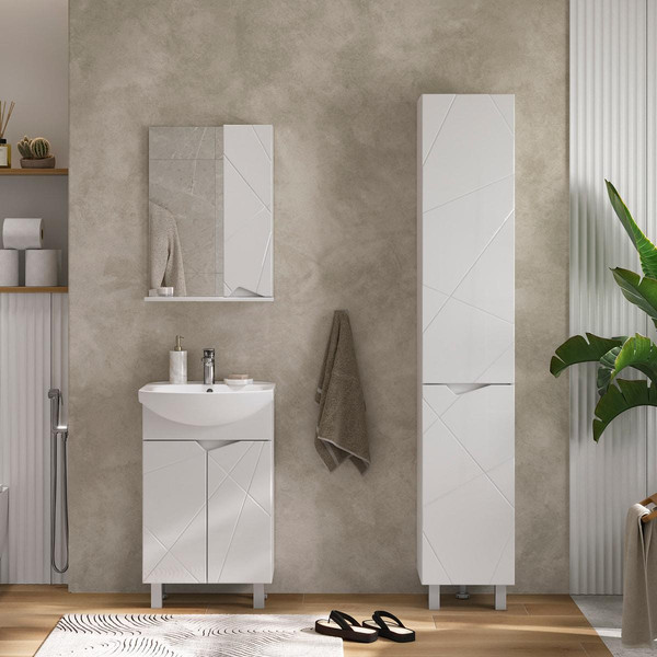 Шкаф с зеркалом для ванной Volna Pronto 50