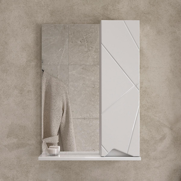 Шкаф с зеркалом для ванной Volna Pronto 50