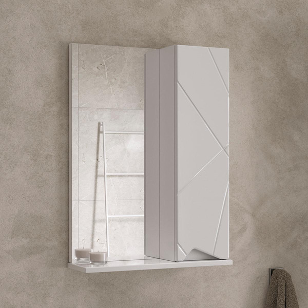 Шкаф с зеркалом для ванной Volna Pronto 50