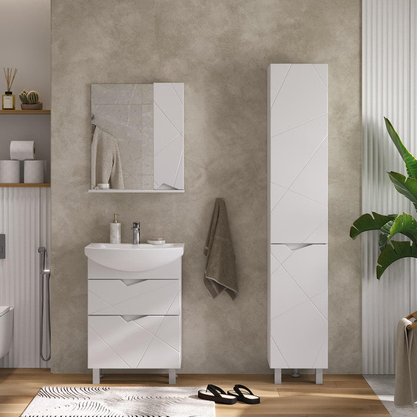 Шкаф с зеркалом для ванной Volna Pronto 60