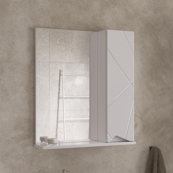 Шкаф с зеркалом для ванной Volna Pronto 60