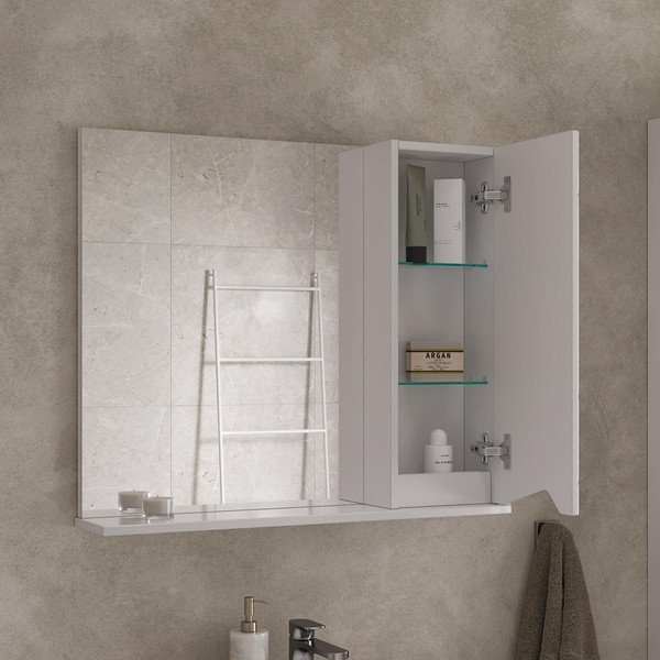 Шкаф с зеркалом для ванной Volna Pronto 80