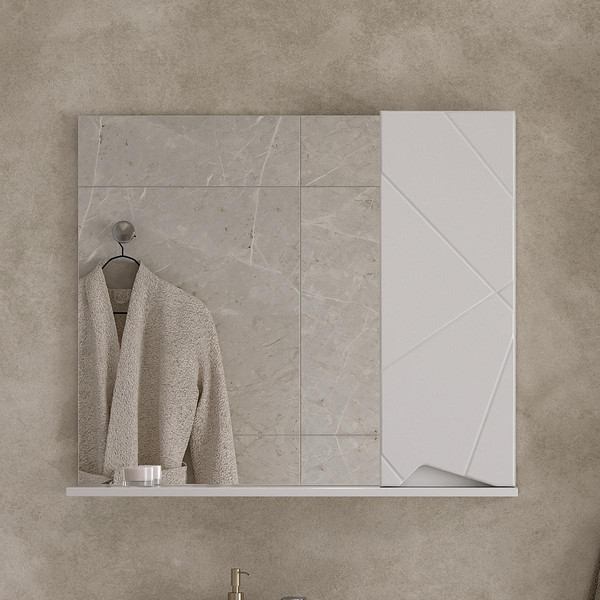 Шкаф с зеркалом для ванной Volna Pronto 80