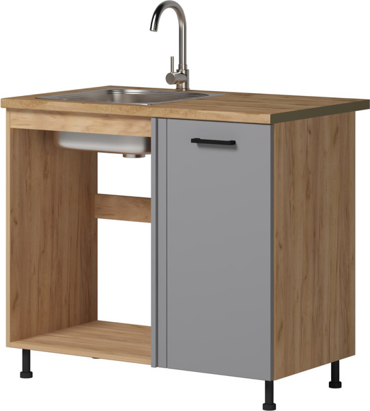 Шкаф под мойку Genesis Мебель Алиса Grey 1000