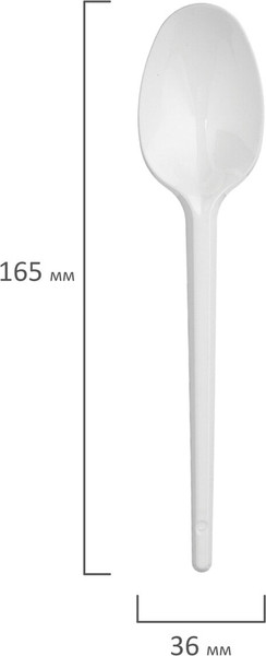 Набор одноразовых ложек Laima Стандарт / 603079