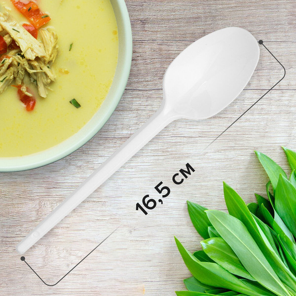 Набор одноразовых ложек Laima Стандарт / 603079