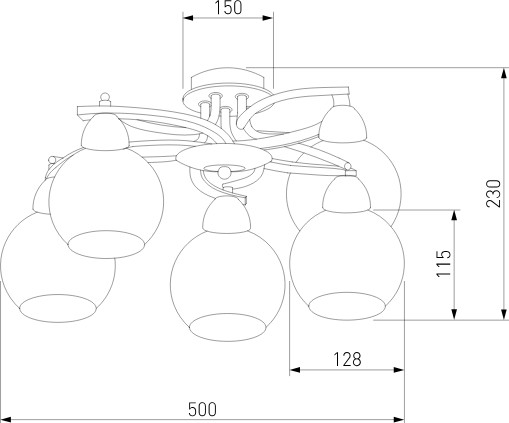 Люстра Евросвет 9654/5