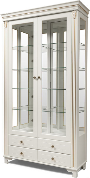 Шкаф с витриной ФорестДекоГрупп Бьянка 2 дверный - фото