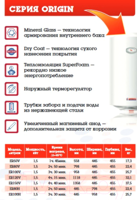 Накопительный водонагреватель Garanterm ER 50-V