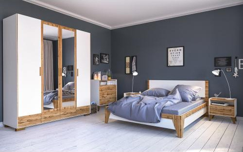 Двуспальная кровать ELVA Нодо NEM01K-1690/2060/1010 (01)