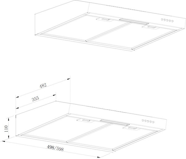 Вытяжка плоская ZORG Piano 600 50 M