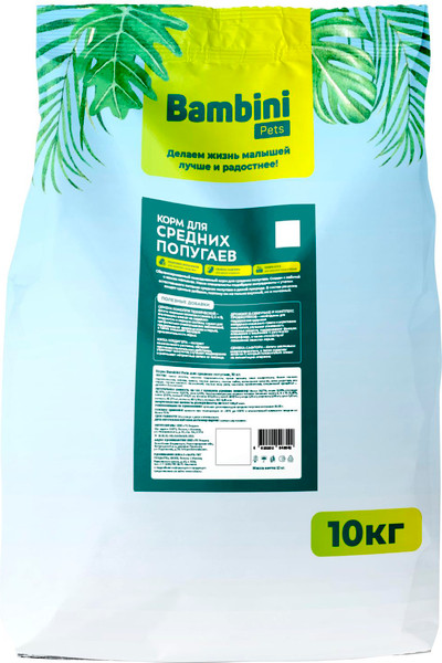 Корм для птиц Bambini Pets Для средних попугаев - фото