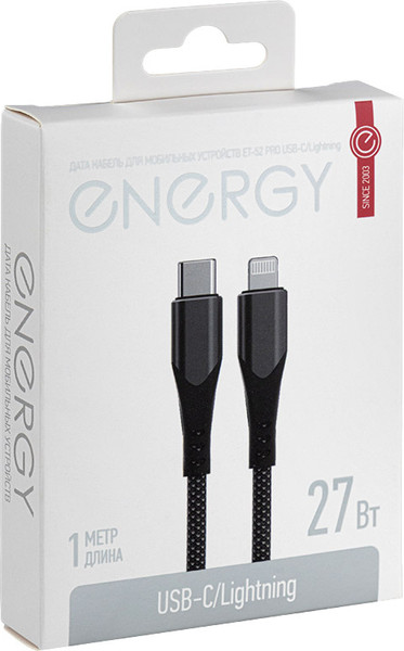 Кабель Energy ET-52 PRO USB-С/Lightning / 110035