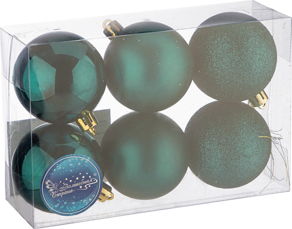 Набор шаров новогодних Волшебная страна SYQA- 0123123-06 / 106309 - фото