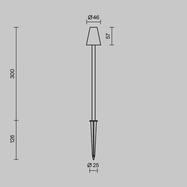 Светильник уличный Maytoni Cane O504FL-L1B3K