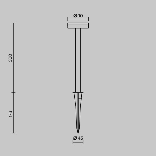 Светильник уличный Maytoni Stake O503FL-L4B3K