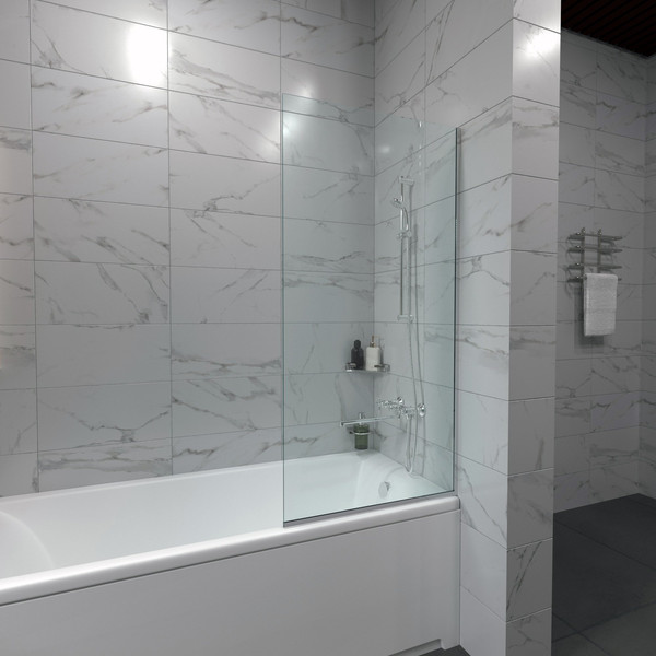 Стеклянная шторка для ванны Saniteco SNT-26 Chrome