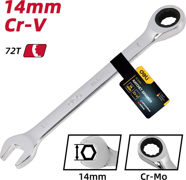 Гаечный ключ Deli EDL34114