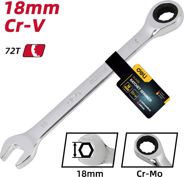 Гаечный ключ Deli EDL34118