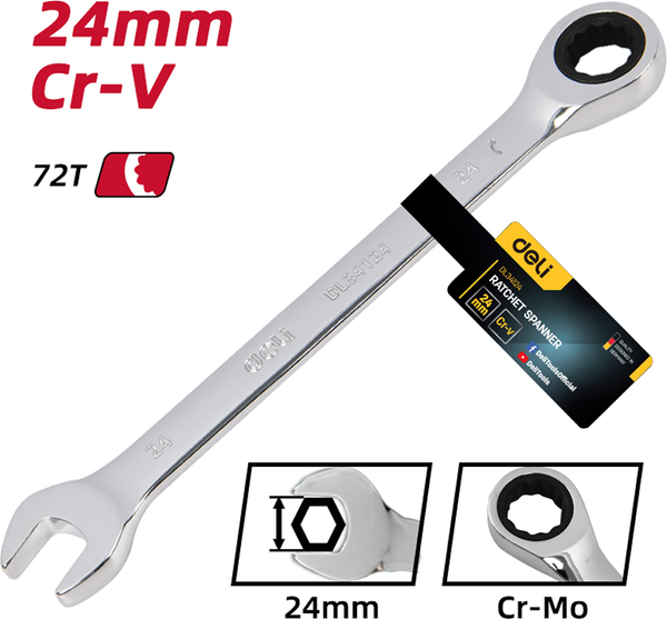 Гаечный ключ Deli EDL34124