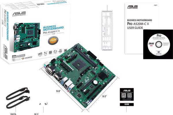 Материнская плата Asus Pro A520M-C II/CSM
